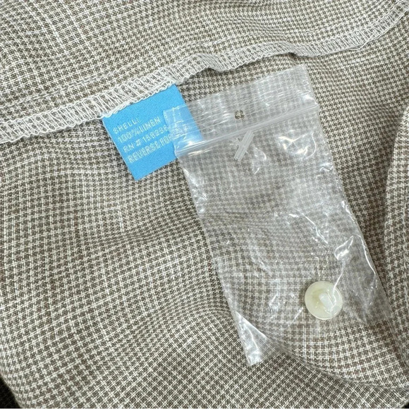 J. McLaughlin Theodora Sleeveless Houndstooth Linen tunic Top Sz Large New - Picture 3 of 7